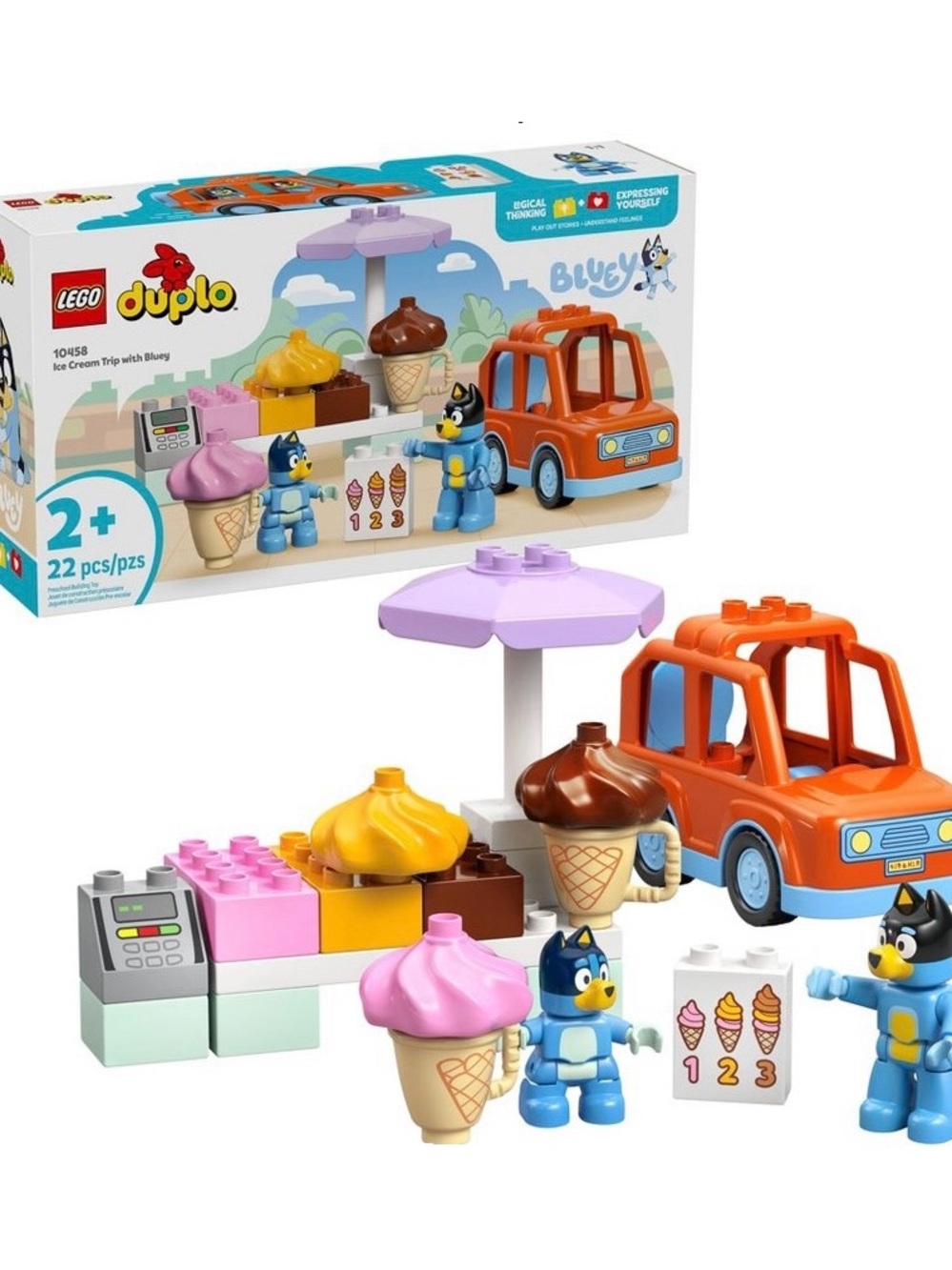 NIB. LEGO Duplo Bluey Ice Cream Trip Playset